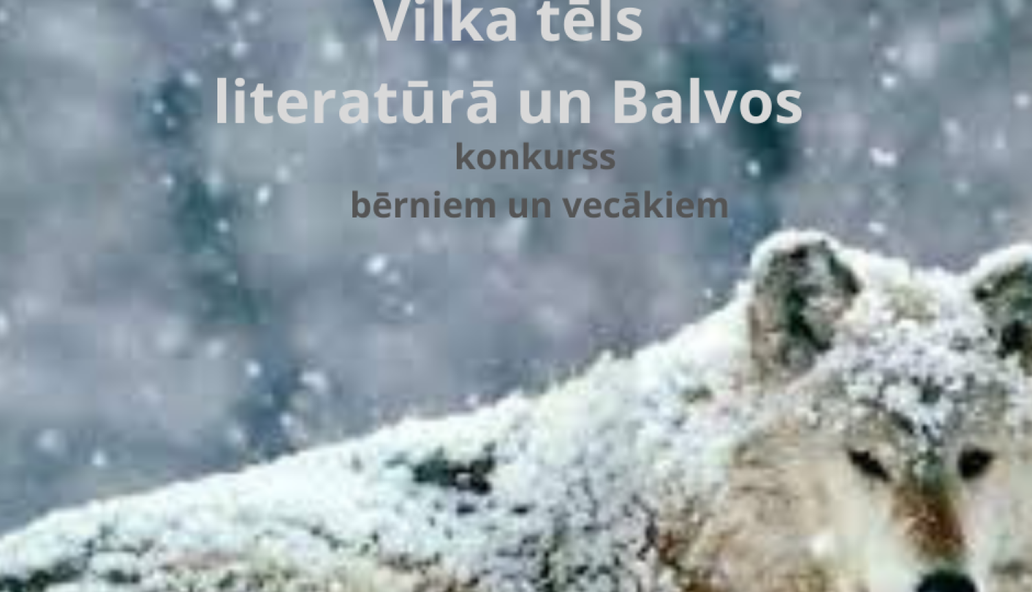 Piedalies konkursā “Vilka tēls literatūrā un Balvos”!