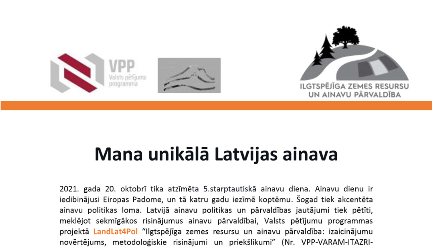 Iespēja piedalīties fotoakcijā “Mana unikālā Latvijas ainava (rudens)”
