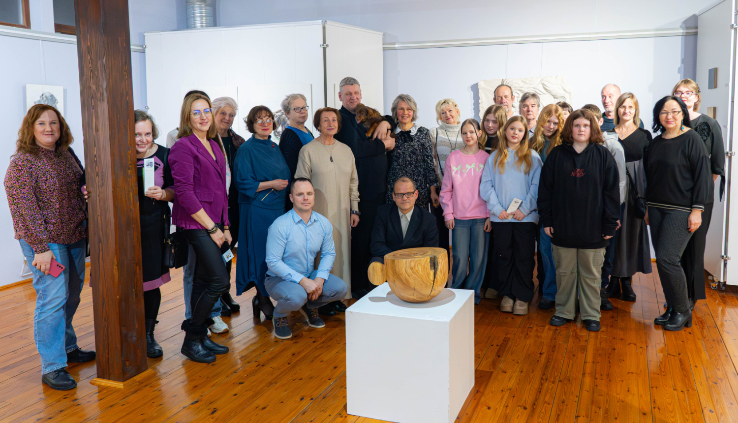 Mākslinieces Agitas Zemītes un tēlnieka Aigara Zemīša kopizstādes atklāšana Balvu novada muzejā 2025.gada 7.janbvārī