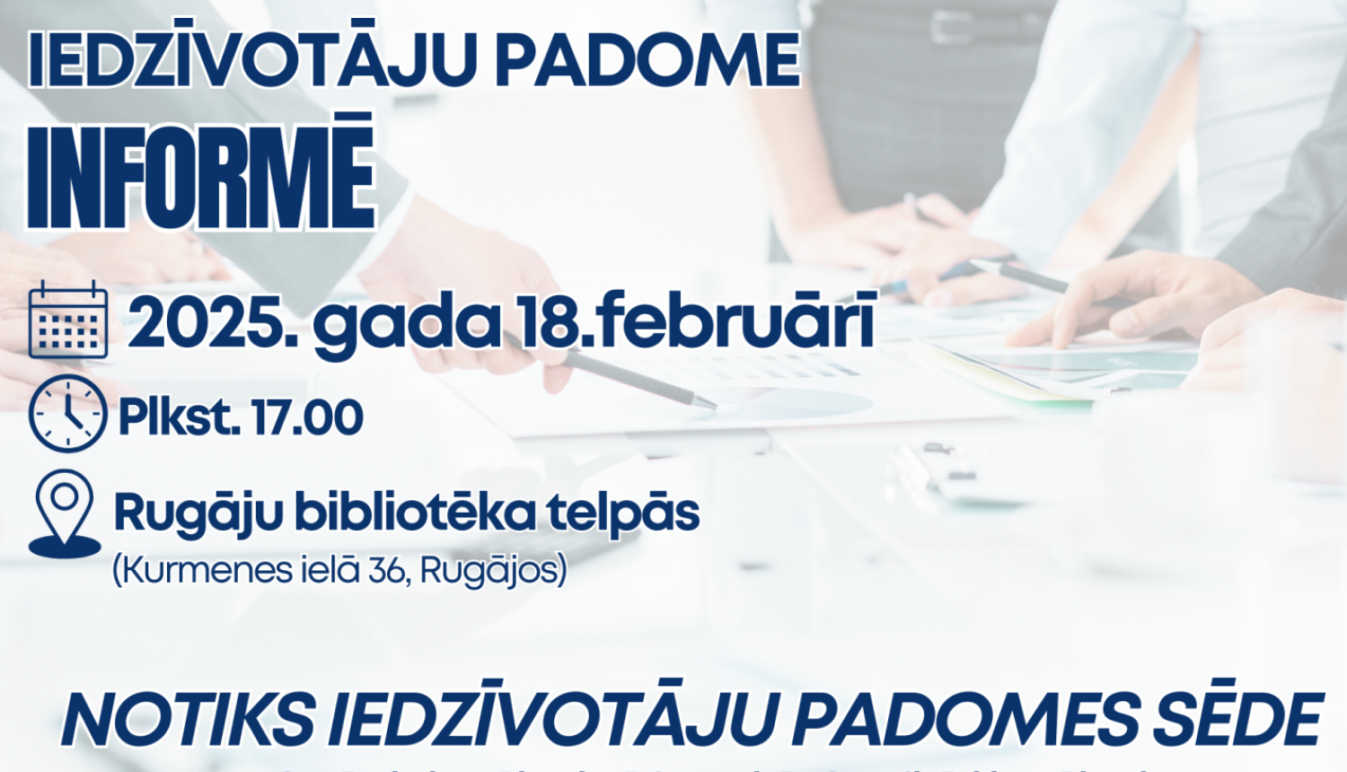 18.februārī notiks Rugāju pagasta Iedzīvotāju padomes sēde