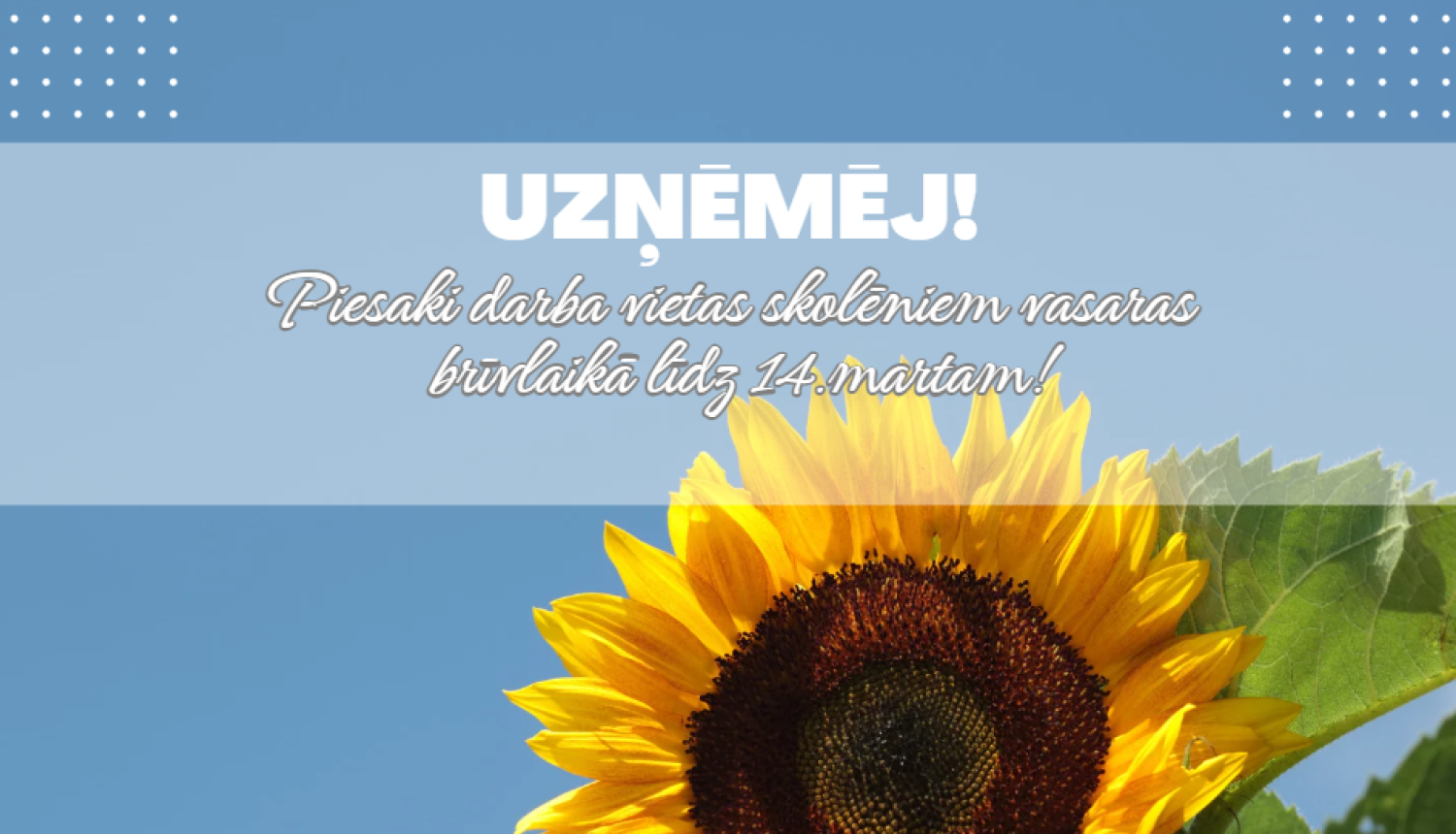 Uzņēmēj Balvu novadā - piesaki darba vietas skolēniem vasaras brīvlaikā līdz 14.martam