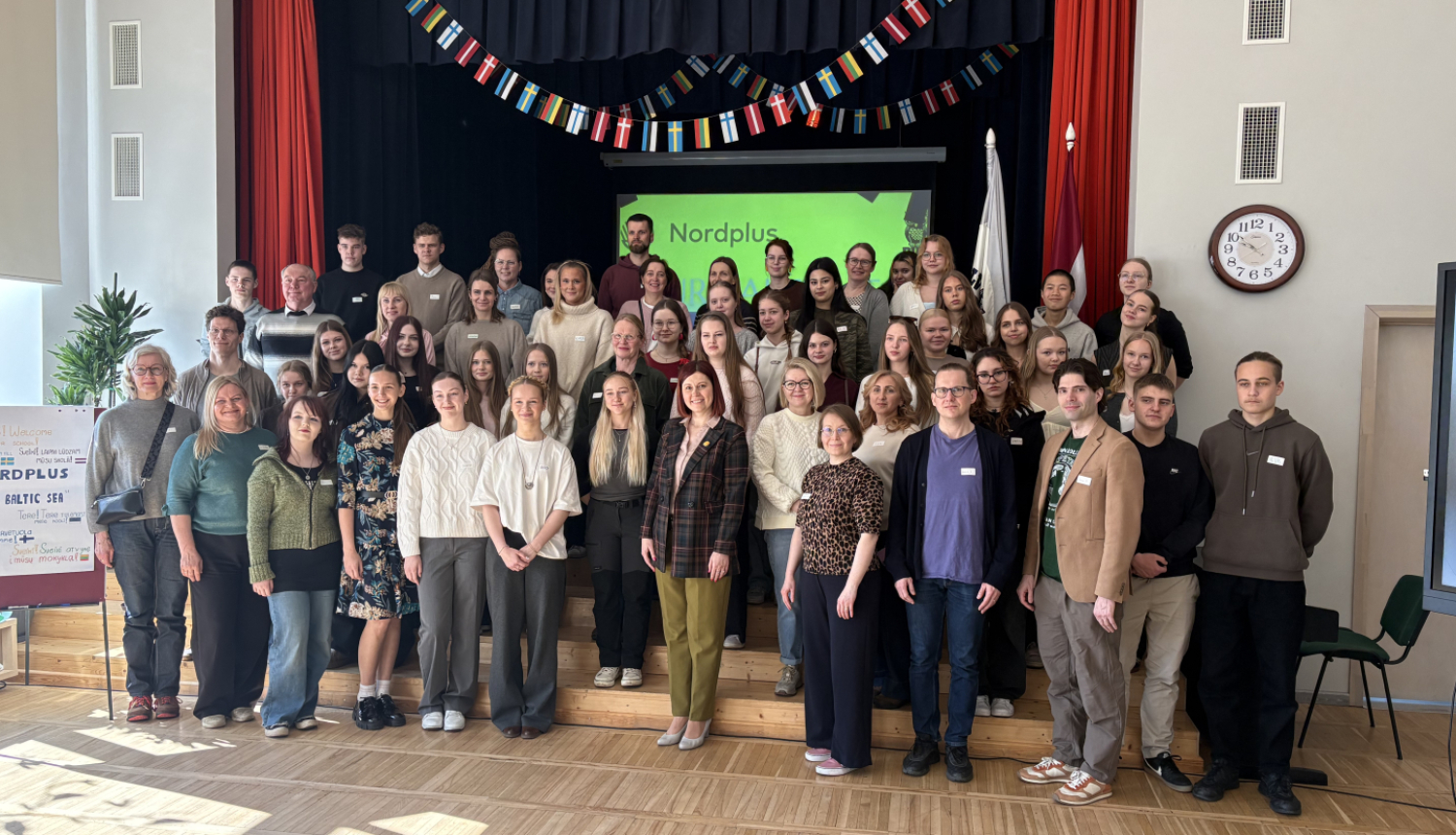 Projekta ''Our Baltic Sea'' dalībnieku kopbilde Balvu Valsts ģimnāzijā