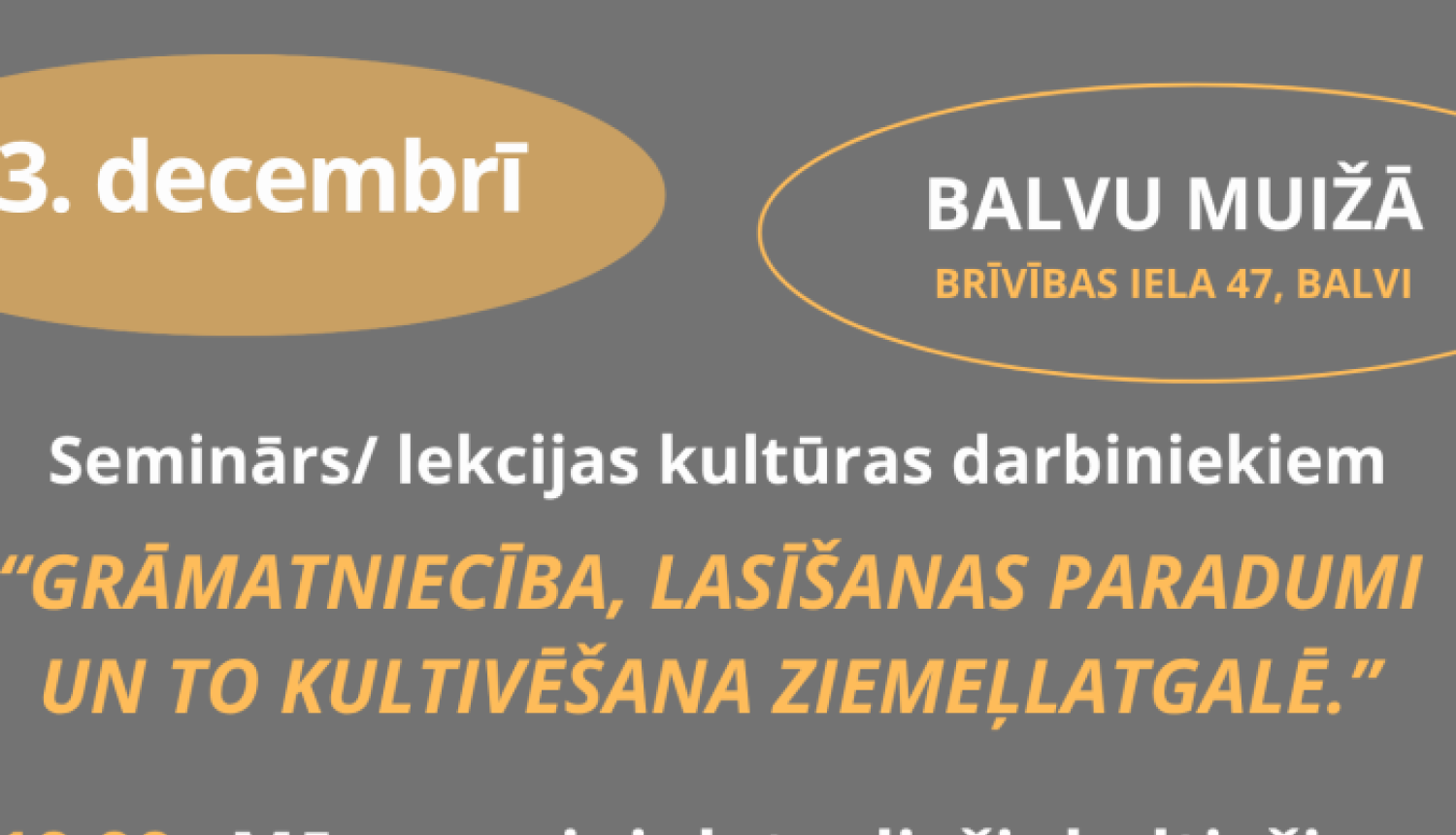 Vizuālais materiāls par gaidāmo semināru 