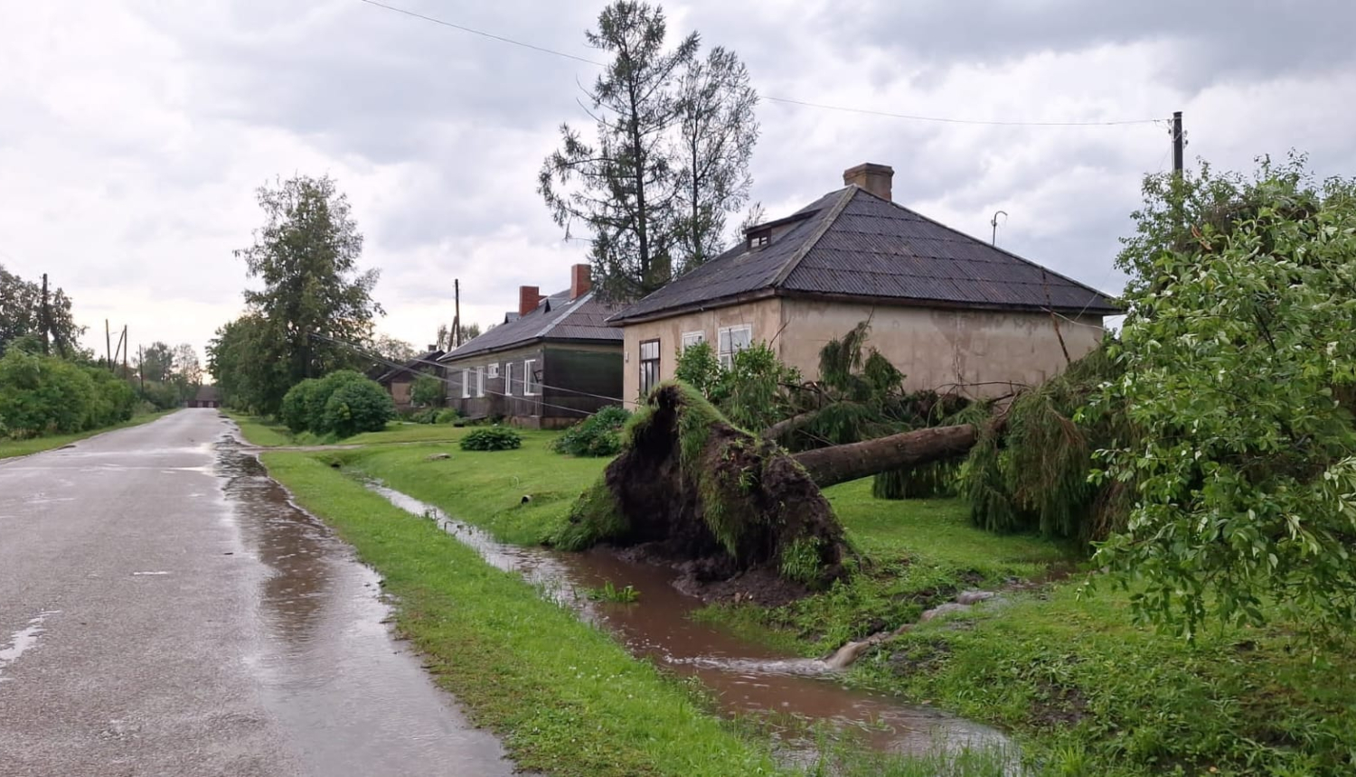 Vētras postījumi Viļakā 2025. gada 11. jūlijā