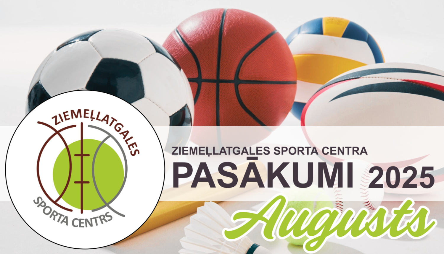 Ziemeļlatgales sporta centra pasākumu plāns - augusts 2025