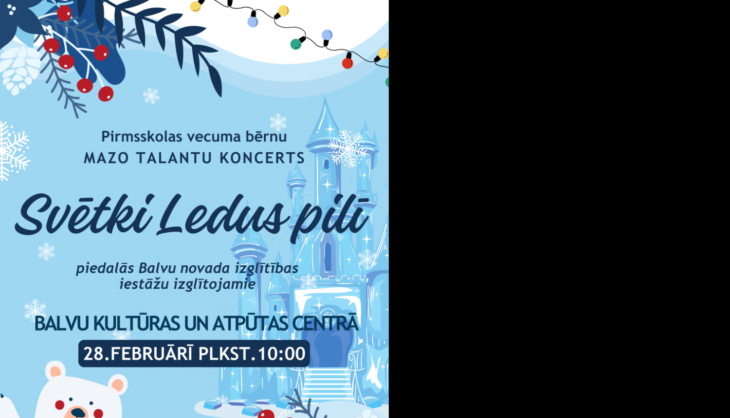 AFIŠA_Mazo talantu koncerts ''Svētki Ledus pilī''