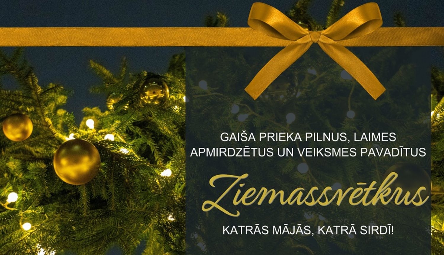 Gaiša prieka pilnus, laimes apmirdzētus un veiksmes pavadītus Ziemassvētkus katrās mājās!