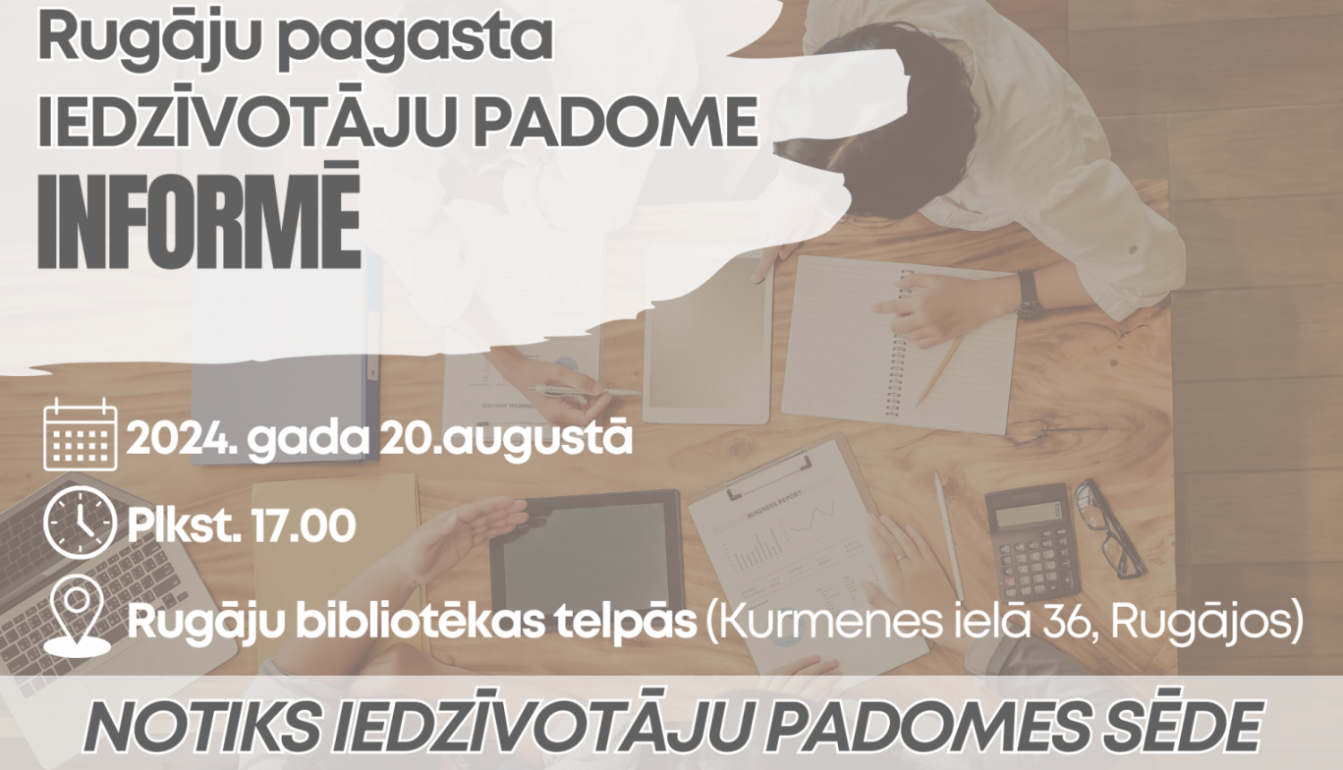 20. augustā notiks Rugāju pagasta Iedzīvotāju padomes sēde