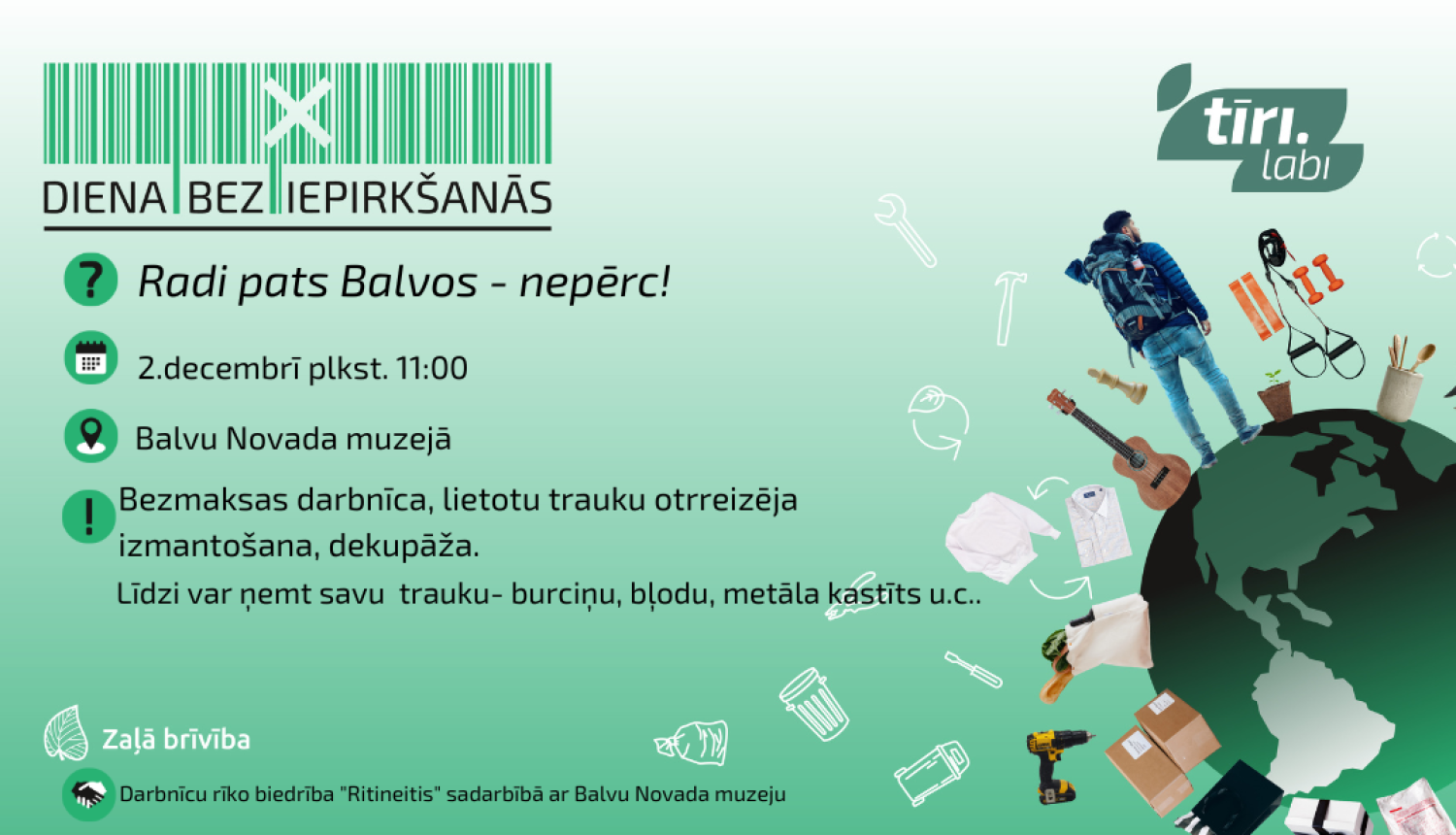 AFIŠA_Radi pats Balvos - nepērc!