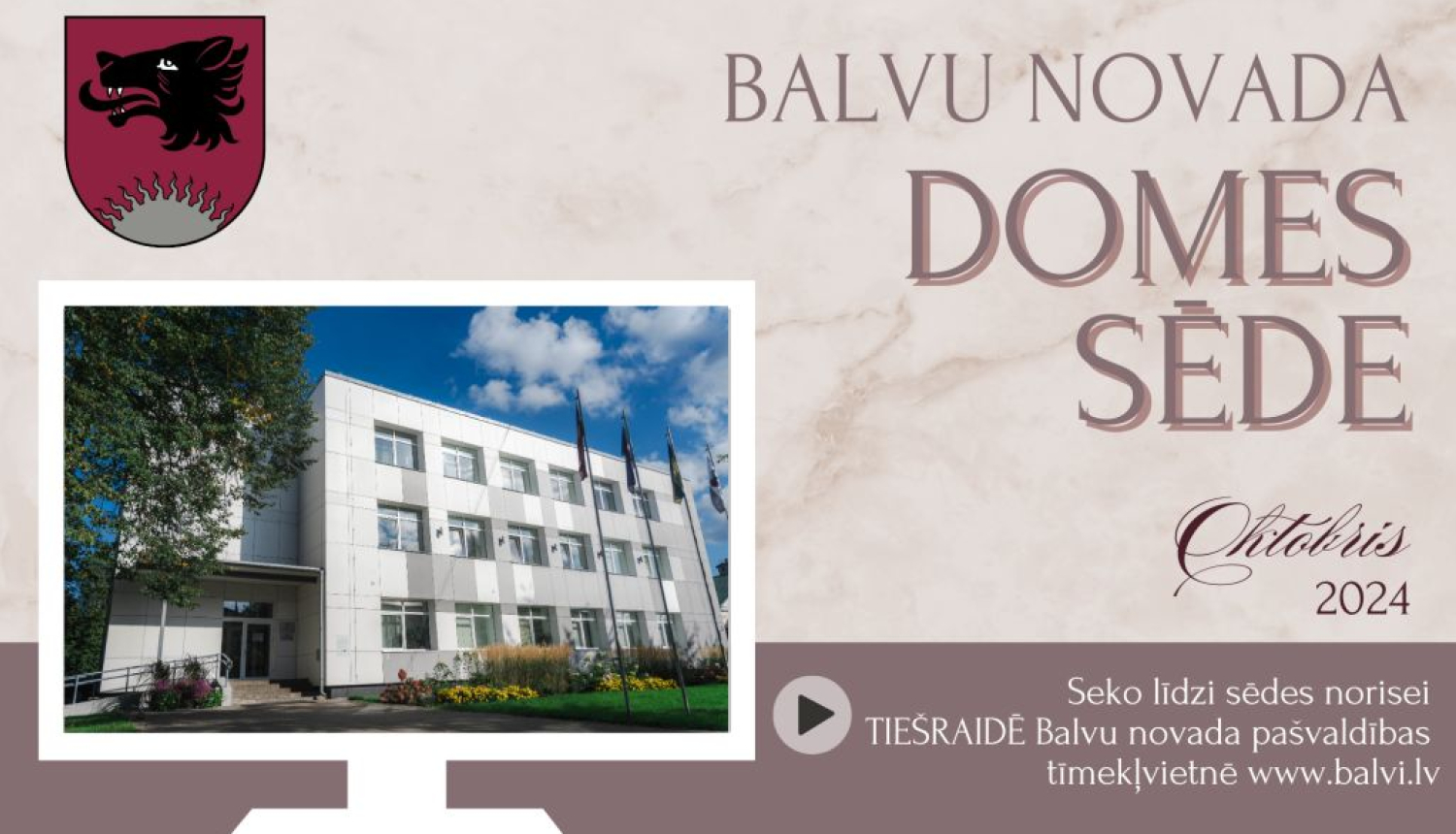 Balvu novada domes sēde 2024.gada 24.oktobrī plkst. 09.00
