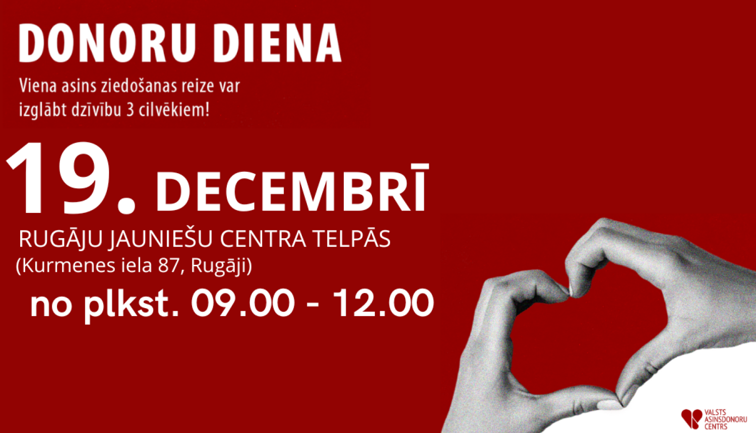 Afiša - Donoru diena Rugājos