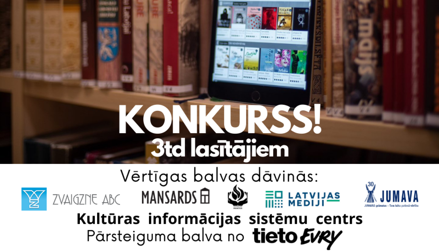 Aicinām 3td e-GRĀMATU bibliotēkas lasītājus piedalīties konkursā