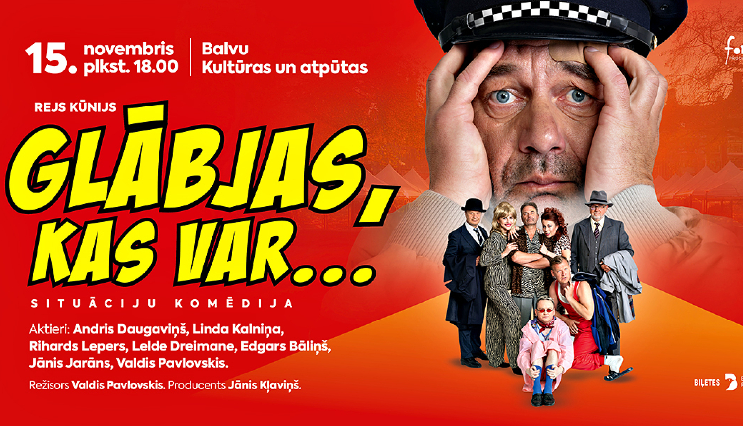 AFIŠA_Situāciju komēdija "Glābjas, kas var"
