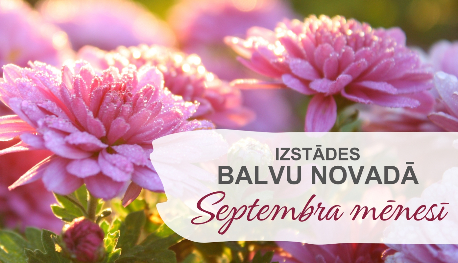 Izstādes Balvu novadā| SEPTEMBRIS