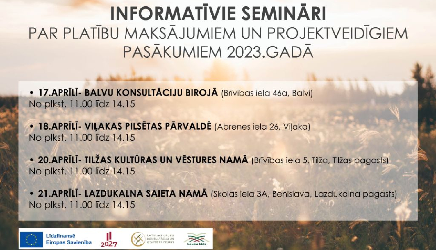 LLKC informatīvie semināri