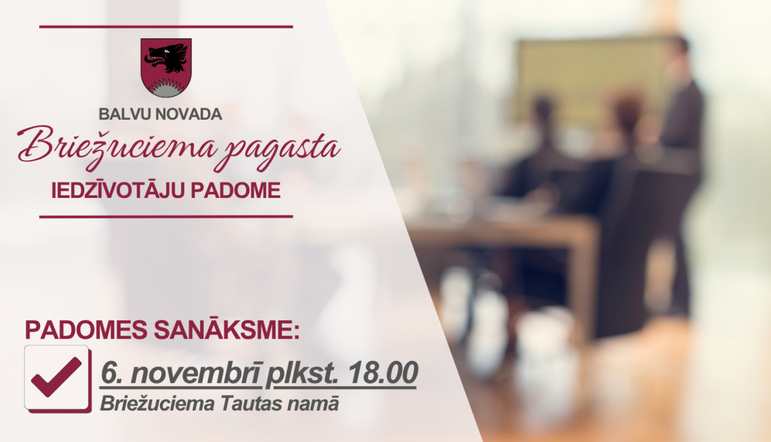 Briežuciema pagasta Iedzīvotāju padomes sanāksme