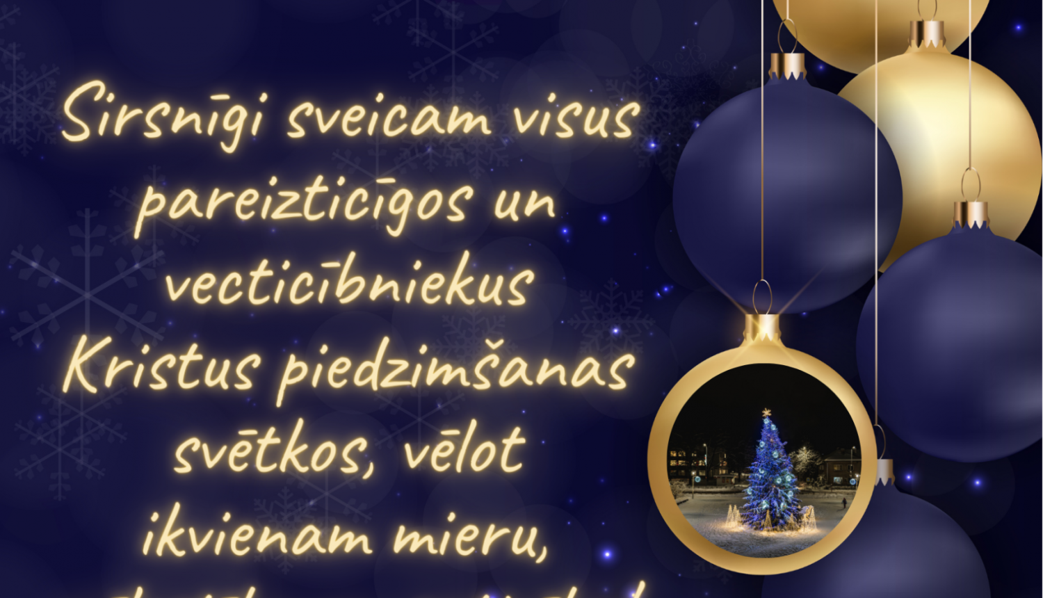 Sirsnīgi sveicam pareizticīgos un vecticībniekus Kristus piedzimšanas svētkos
