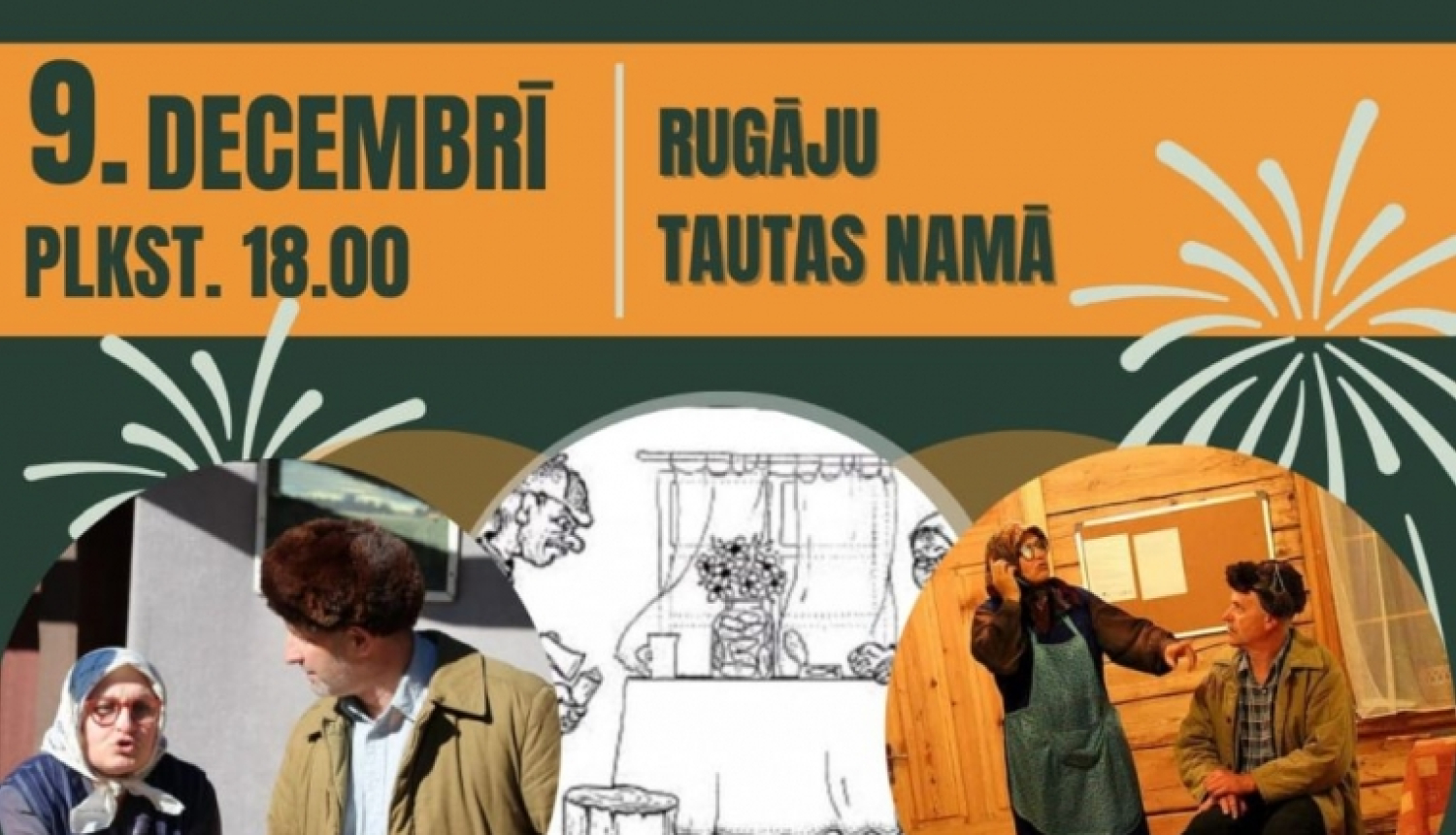 Dramatiskā kolektīva “Palādas” izrādes “Ontons i Anne” Rugājos