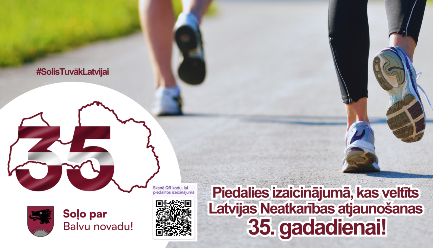 Soļo kopā ar Balvu novadu! Atbalsti Balvu novada pašvaldību soļu izaicinājumā "Solis tuvāk Latvijai"!