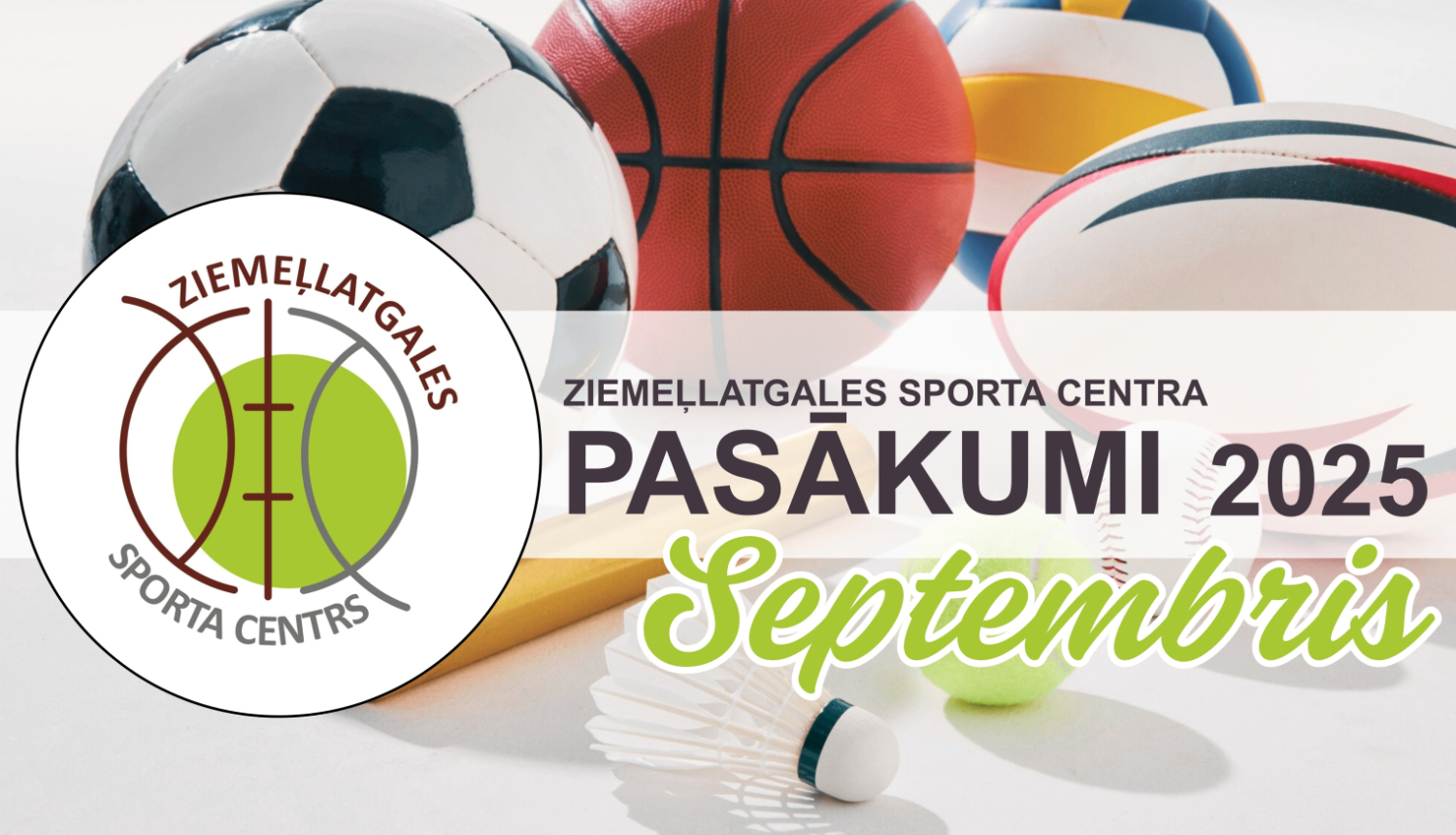 Ziemeļlatgales sporta centra pasākumu plāns - septembris 2025