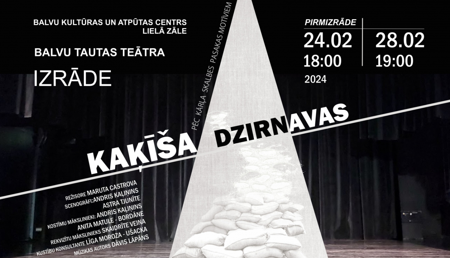 AFIŠA_Pirmizrāde Balvu Tautas teātra izrādei ''Kaķīša dzirnavas''