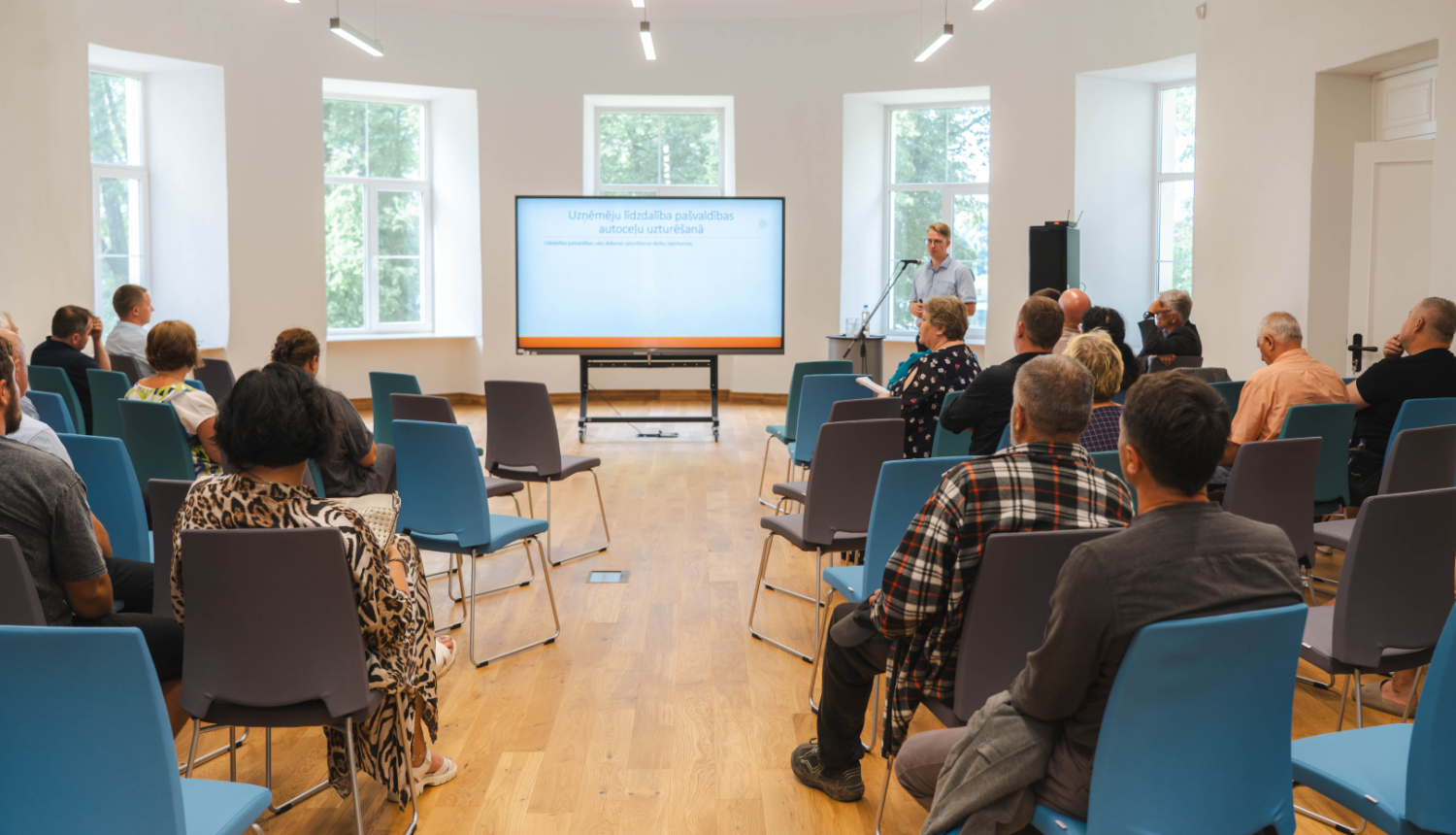 Balvu muižas konferenču zāle uzņēmēju tikšanās reizē