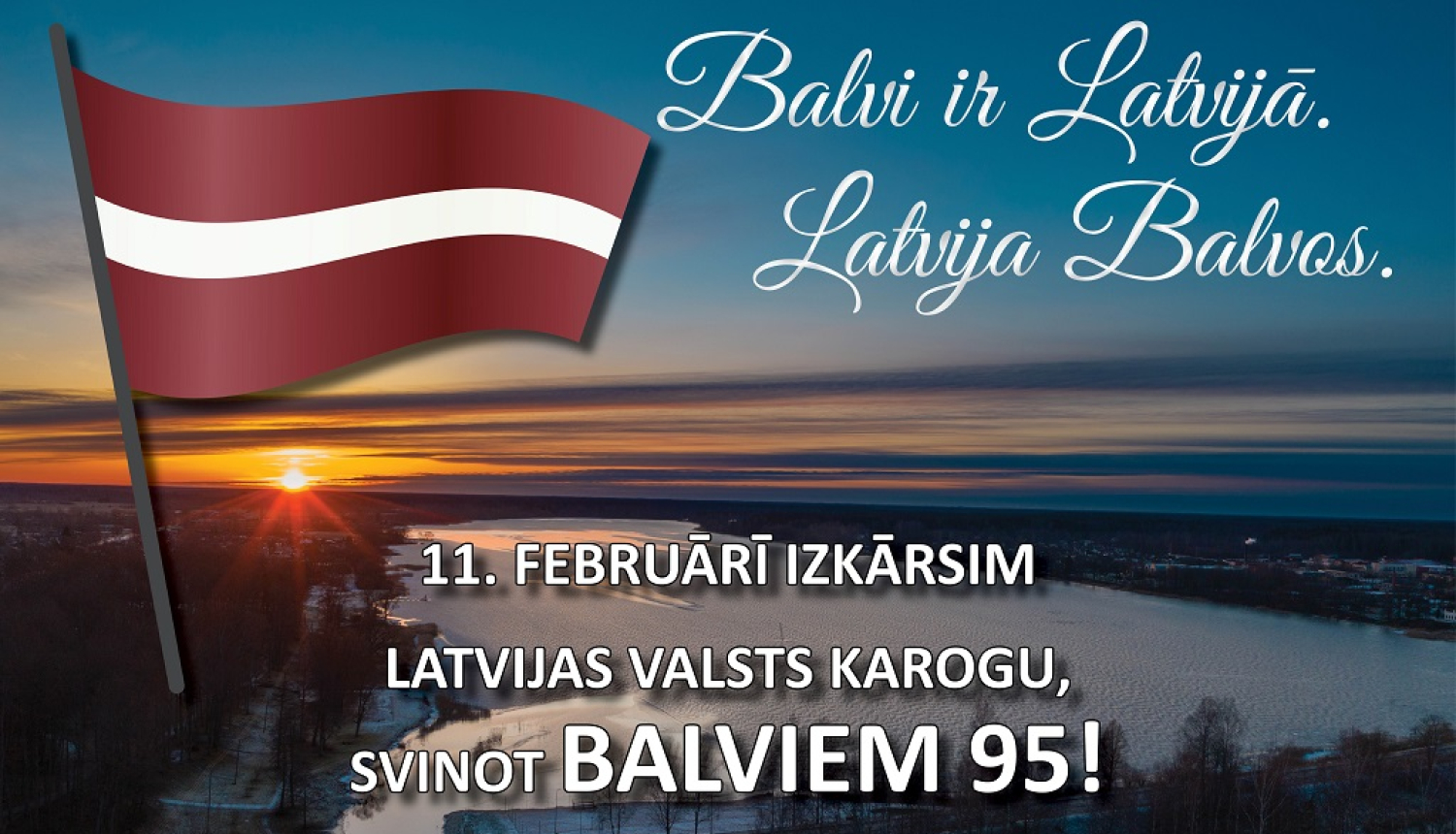 apsveikums ar karogu