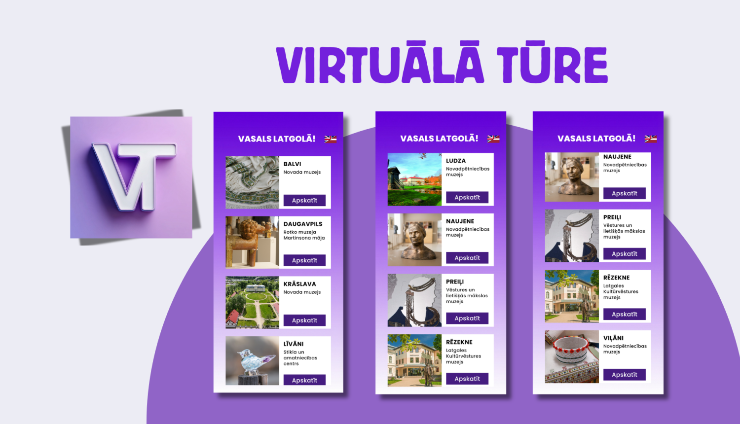 Norādīti virtuālās tūres aptvertie muzeji