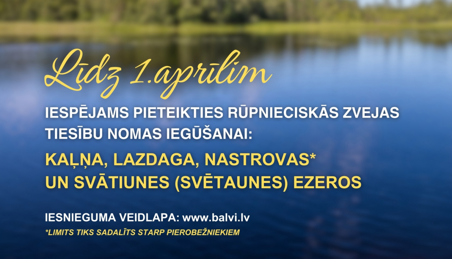 Līdz 1.aprīlim var pieteikties rūpnieciskās zvejas tiesību nomas iegūšanai