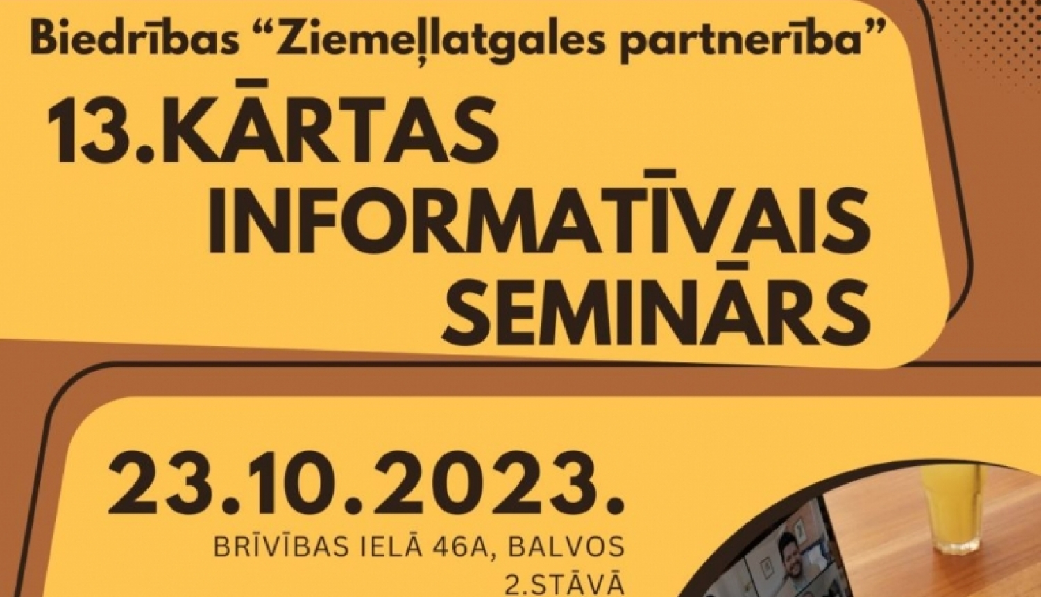 Informatīvais seminārs par projektu iesniegšanas 13.kārtu