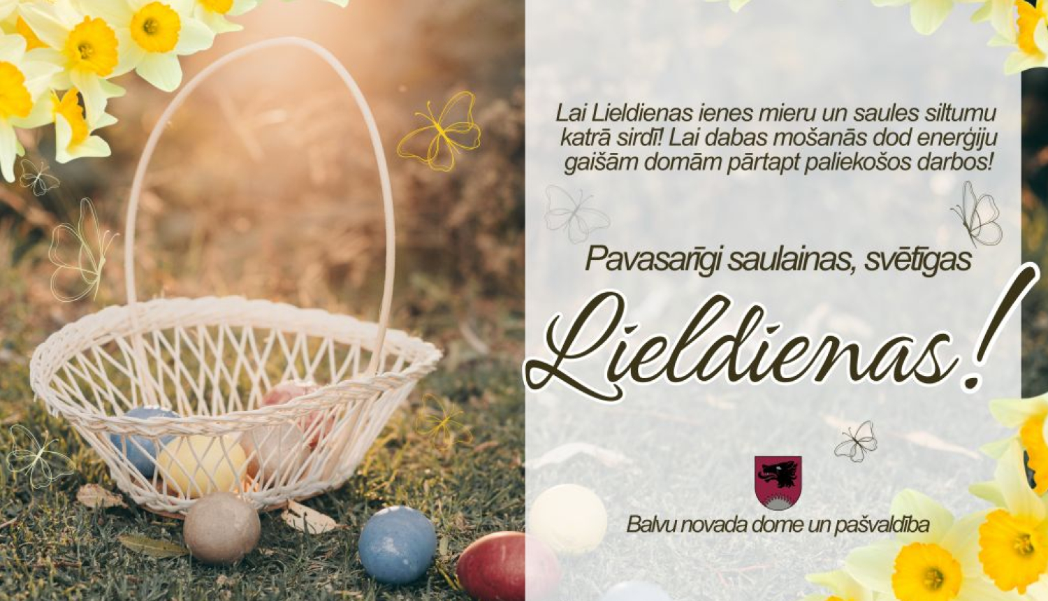 Pavasarīgi saulainas, svētīgas Lieldienas!