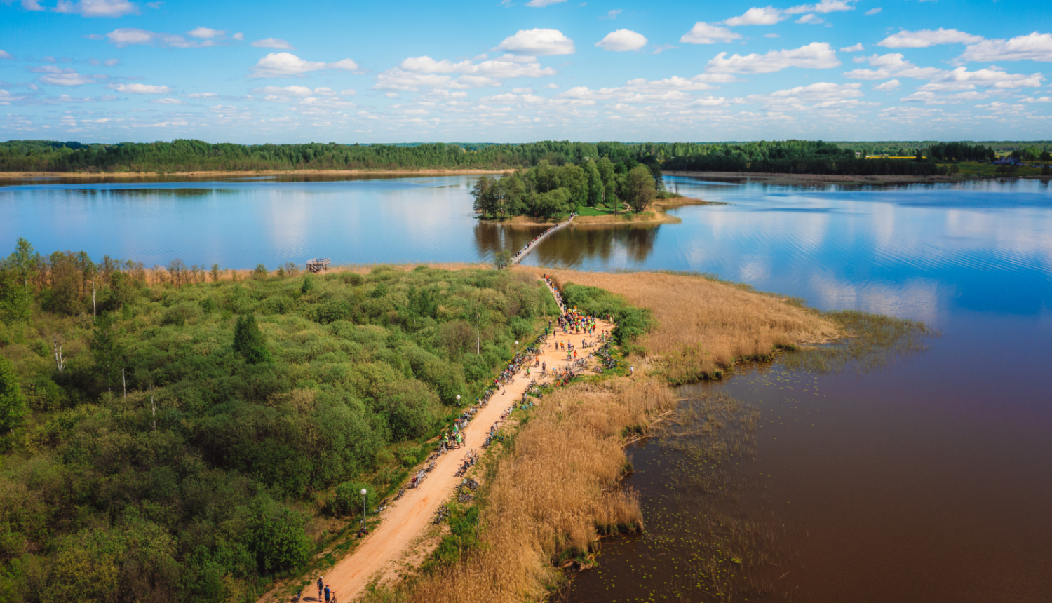 Viļakas ezera sala no putna lidojuma