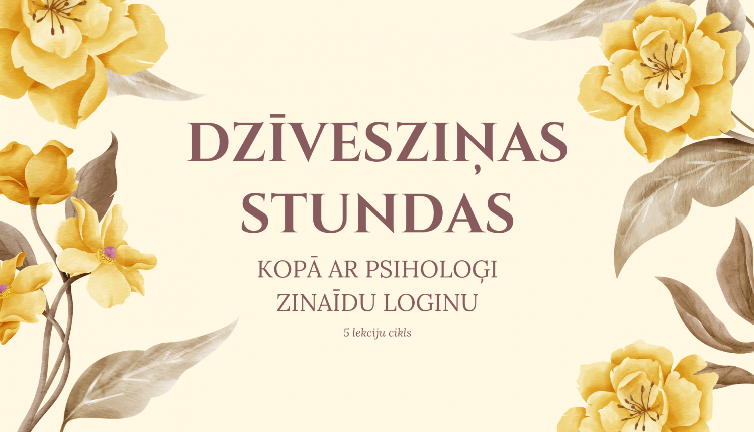 Dzīvesziņas stundas kopā ar Zinaīdu Loginu
