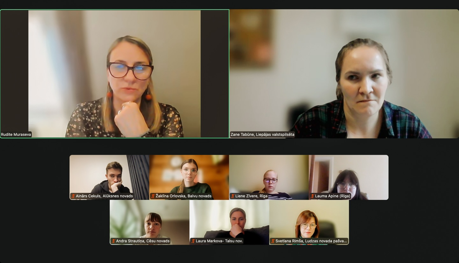 Ekrānšāviens no tiešsaistes semināra