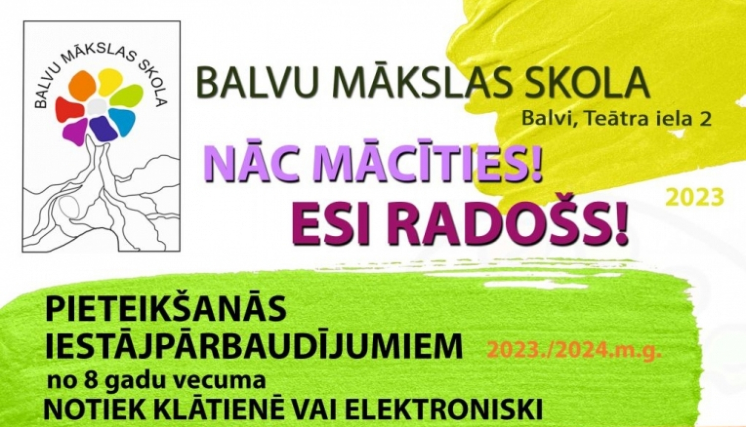 Nāc mācīties uz Balvu Mākslas skolu