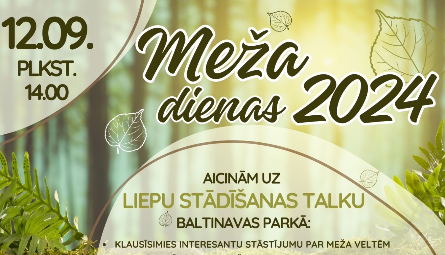 Aicina uz liepu stādīšanas talku Baltinavas parkā