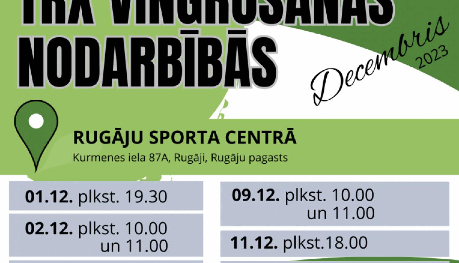 TRX vingrošanas nodarbības_decembris