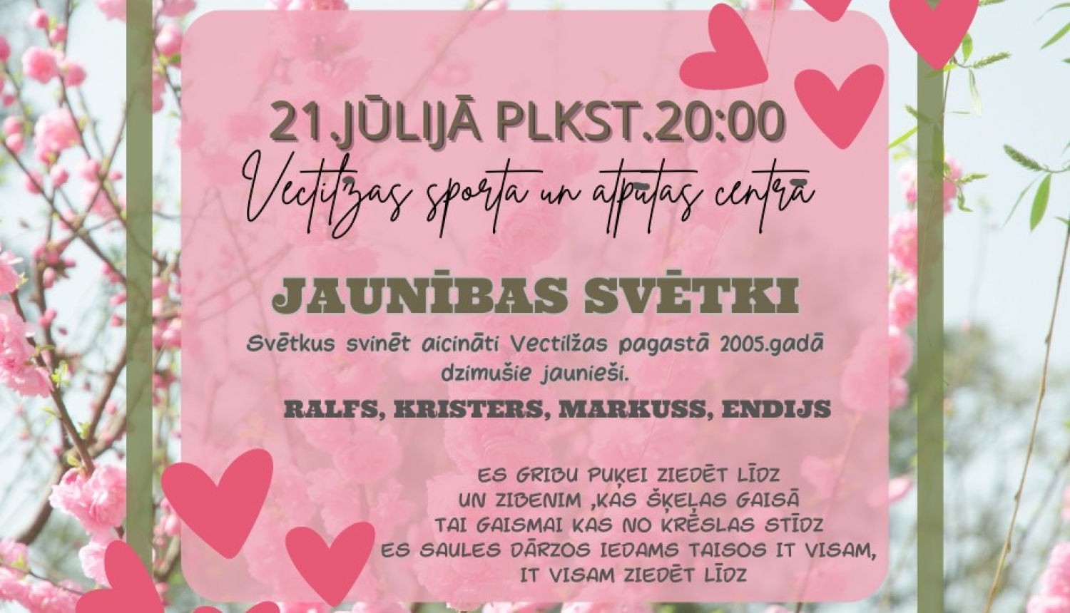 Jaunības svētki Vectilžas pagastā 
